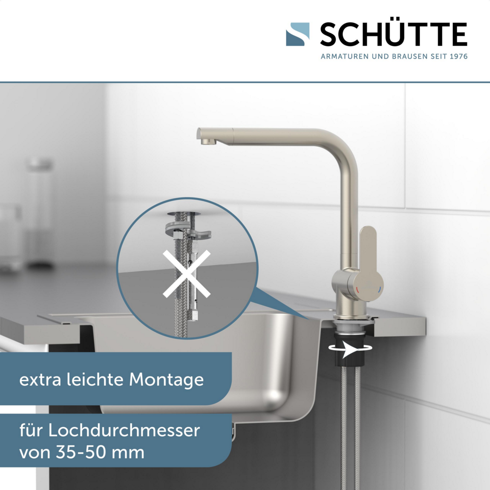 Schütte Spültischarmatur RIO Edelstahloptik