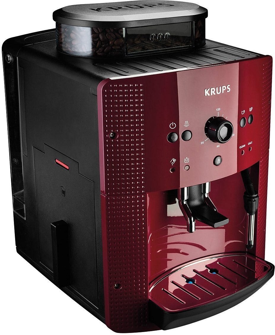 Krups Kaffeevollautomat EA8107 Arabica, 2-Tassen-Funktion, manueller Dampfdüse, 2 voreingestelle Kaffeestärken