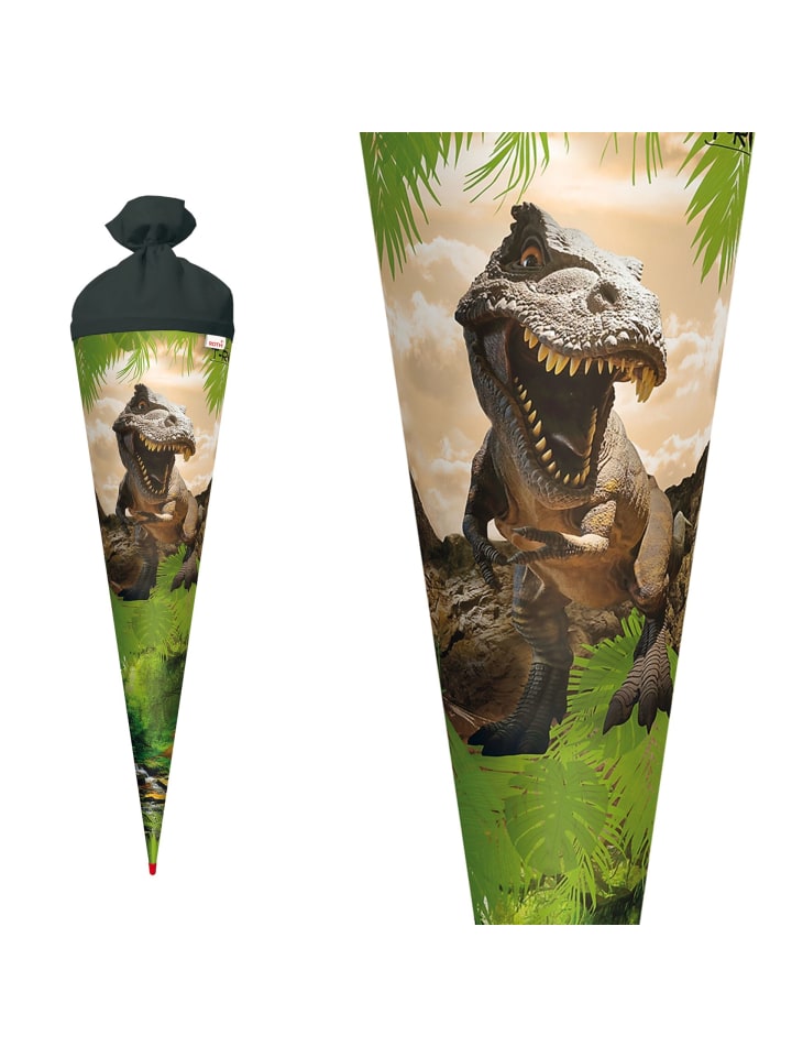 ROTH Set Schultüte groß Tyrannosaurus 70 cm mit Schleife in Bunt günstig kaufen onesize