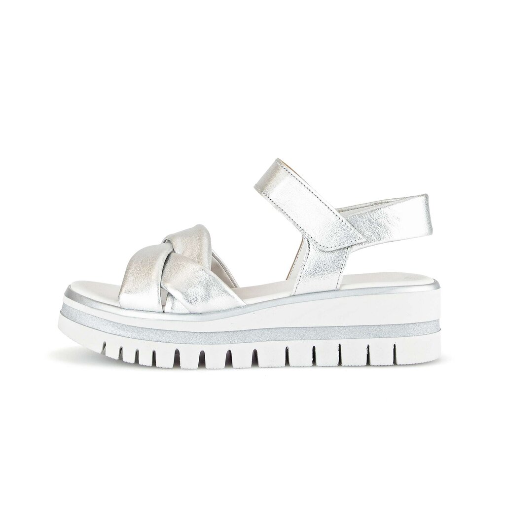 Gabor fashion Plateau Sandale silber