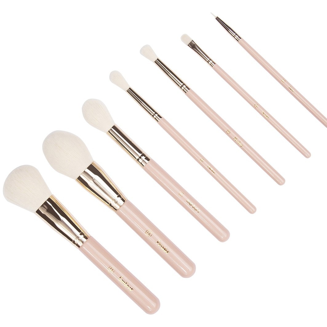 Travel Series - 7 Piece Face & Eye Brush Set with Bag