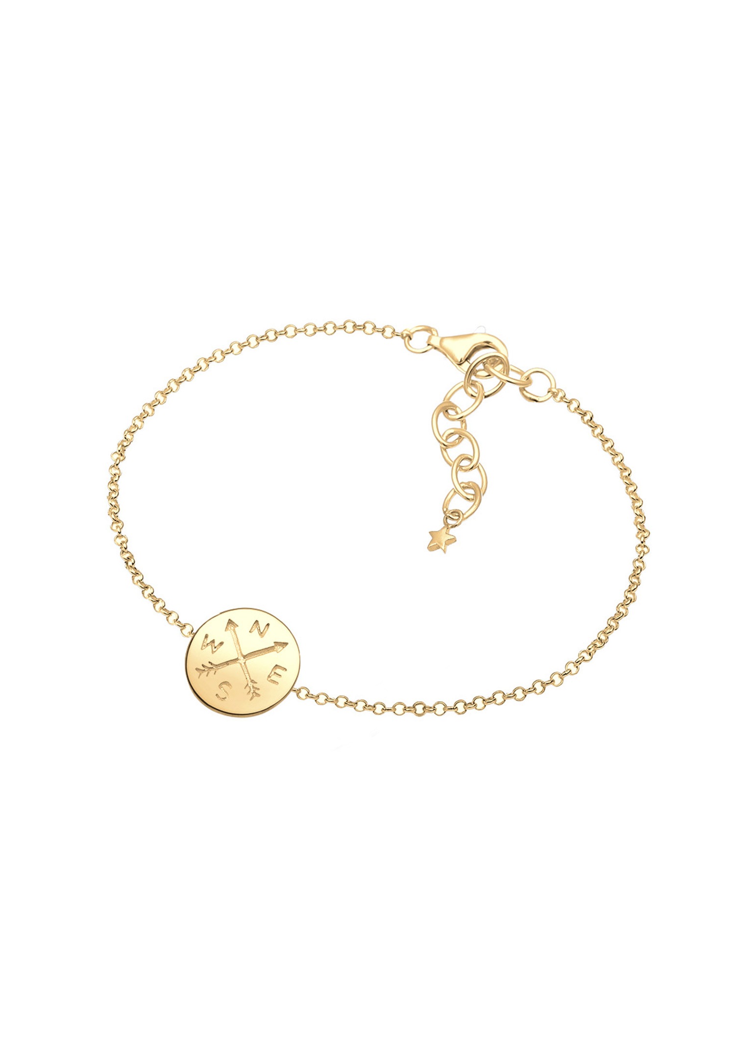 Ženski talisman s kompasom Elli Wanderlust od 925 srebra