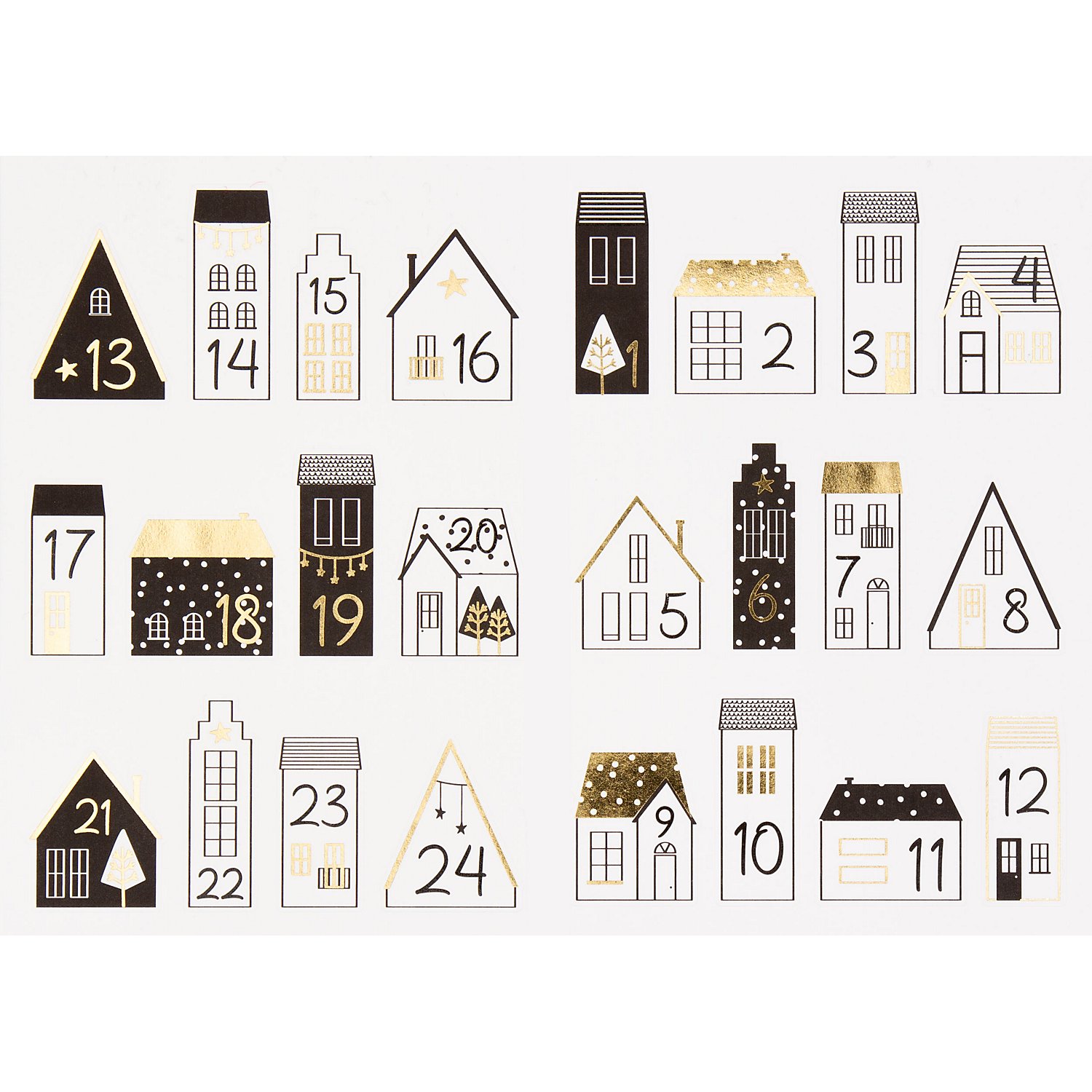 Sticker Adventskalenderzahlen 