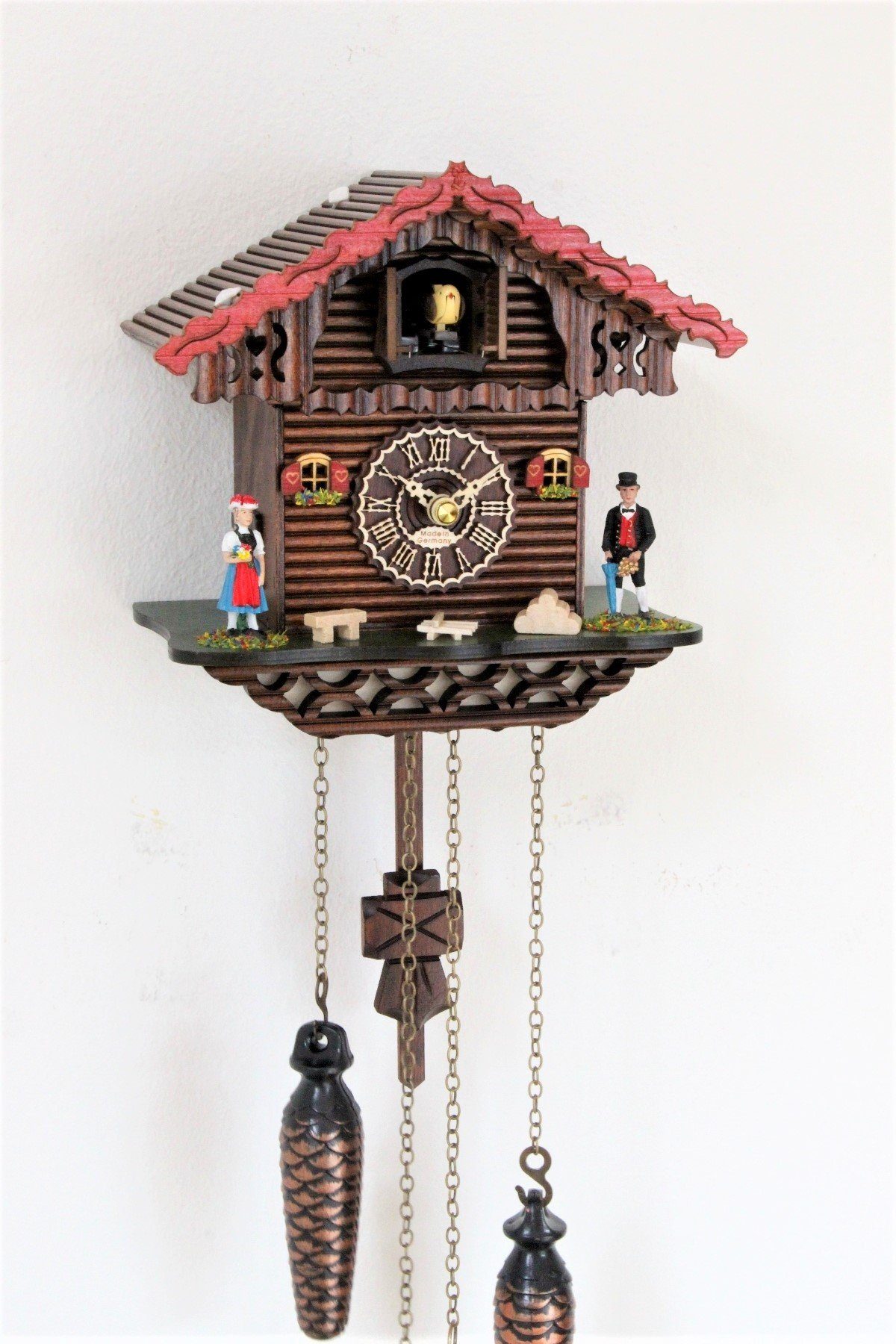 Clockvilla Hettich-Uhren Wanduhr Kuckucksuhr aus dem Schwarzwald Schwarzwaldhaus Quarz