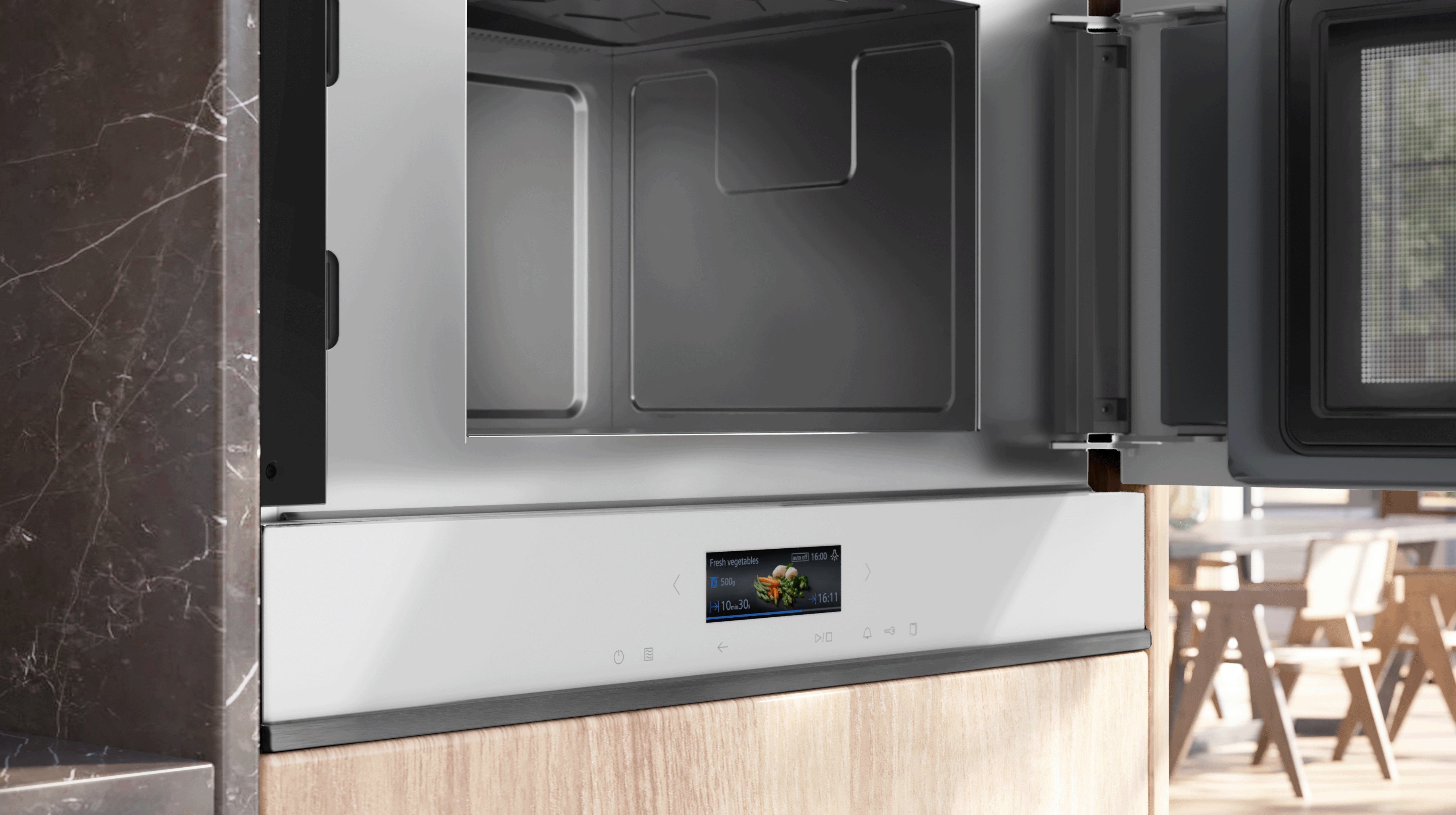 SIEMENS Einbau-Mikrowelle BF722R1W1, Mikrowelle, 21 l
