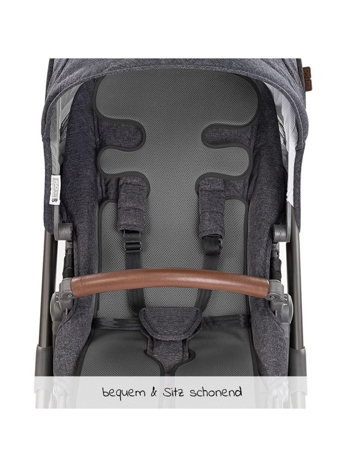 Zamboo Universal Sommer Sitzauflage für Kinderwagen, Buggy in grau,schwarz günstig kaufen onesize