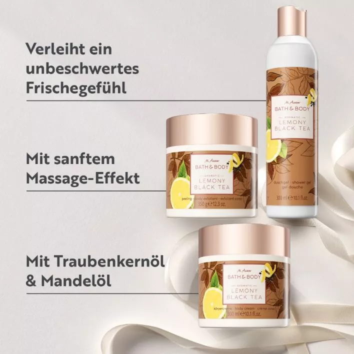 BATH & BODY LEMONY BLACK TEA Körperpflege-Set mit Geschenktüte