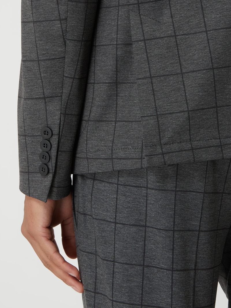 Extra Slim Fit 2-Knopf-Sakko mit Viskose-Anteil Modell 'Neel' in mittelgrau
