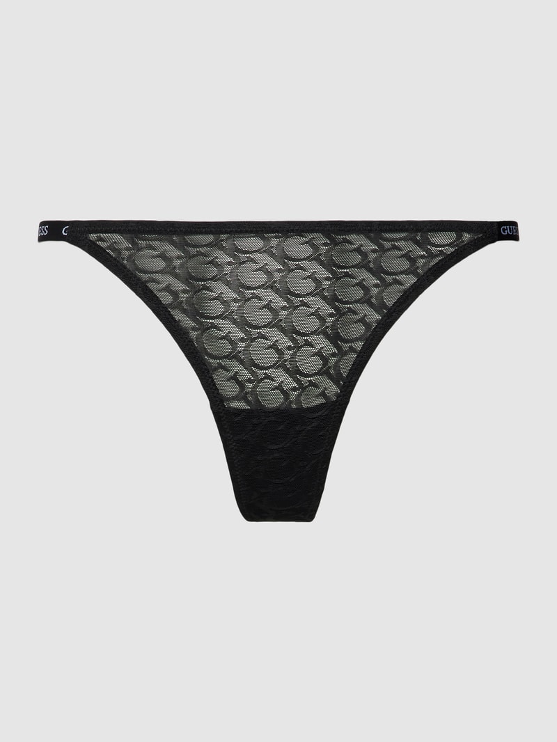 String mit Logo-Muster Modell 'EDYTHA' in schwarz