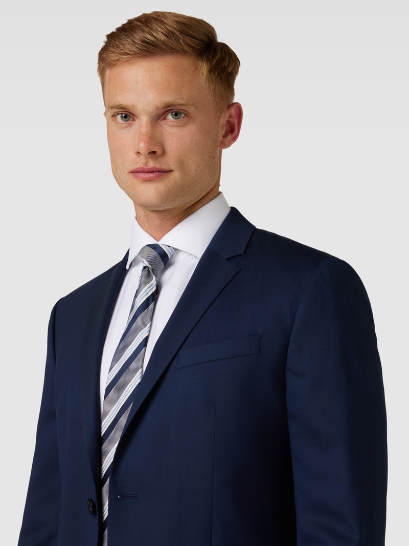 Slim Fit 2-Knopf-Sakko mit Reverskragen in blau