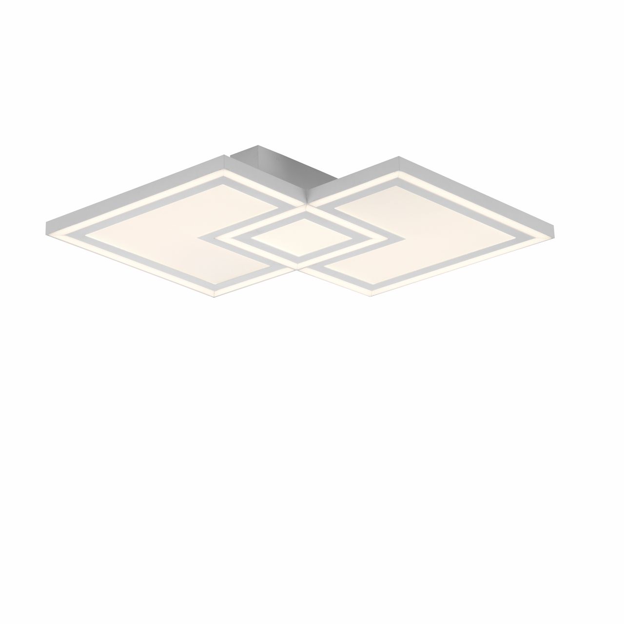 JUST LIGHT JUST LIGHT. LED Deckenleuchte EDGING, separat steuerbar, 3000 Kelvin, rechteckig, Weiß