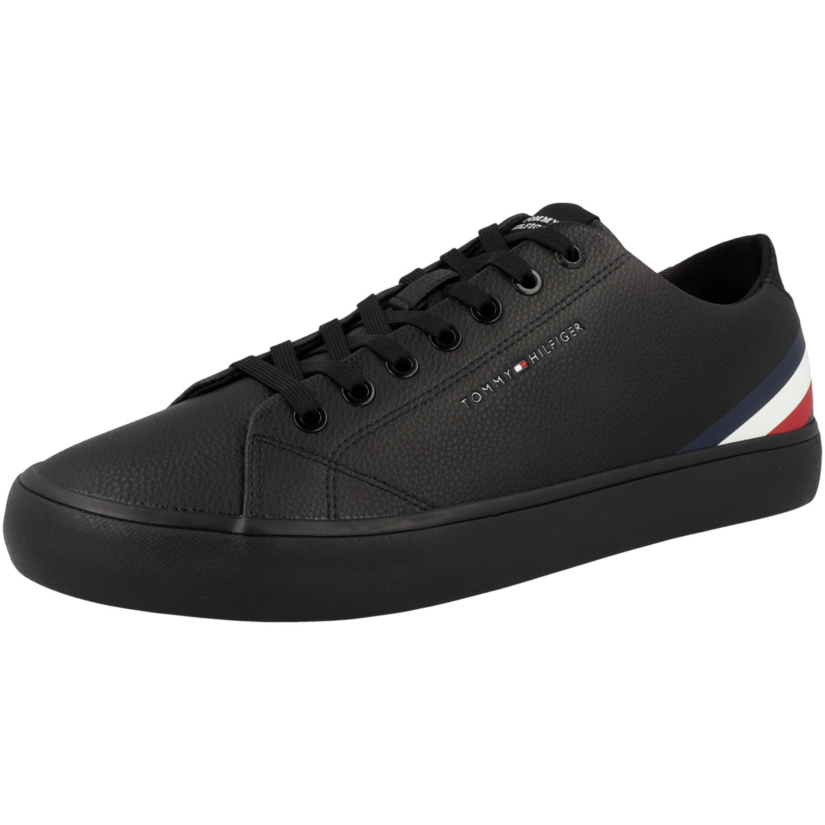 Tommy Hilfiger Hi Vulcanized Core Low Leather Stripes Sneaker Low schwarz