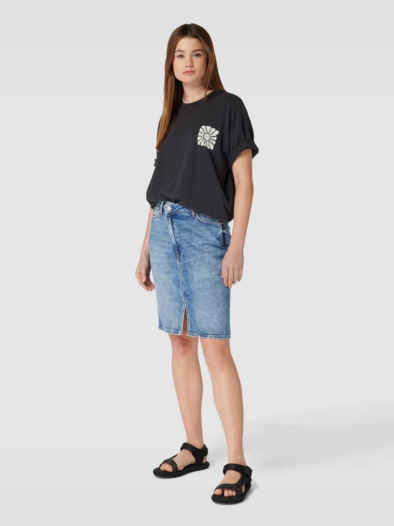 Jeansrock mit Eingrifftaschen Modell 'Agolde' in hellblau