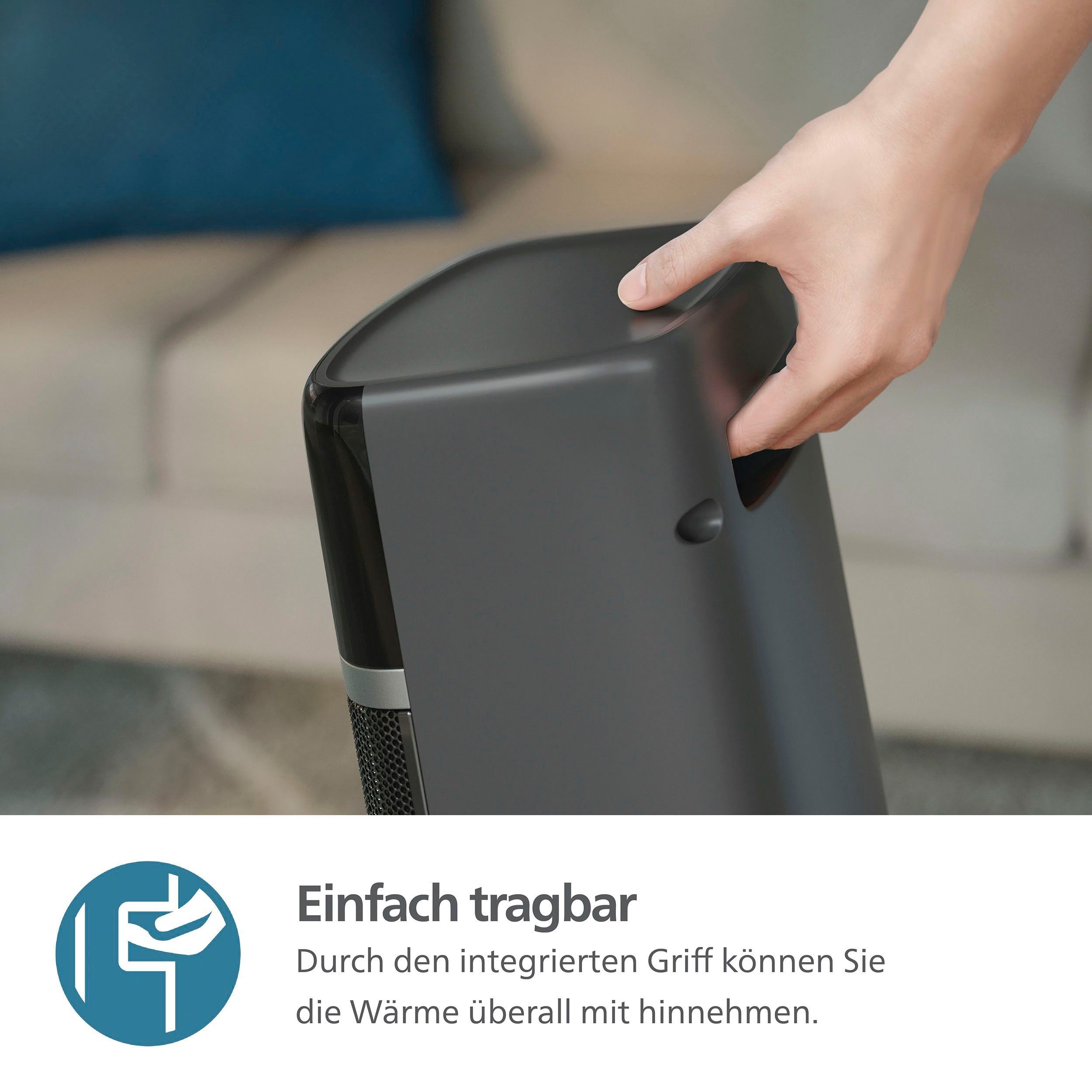 Philips Heizlüfter CX5120/11, 2000 W, Energiesparheizer 5000 Series, 5 integrierte Sicherheitsfunktionen