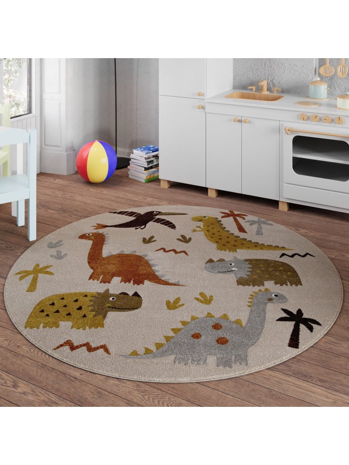Smart Kids Kinderteppich T-Rex & Friends in sand beige meliert günstig kaufen