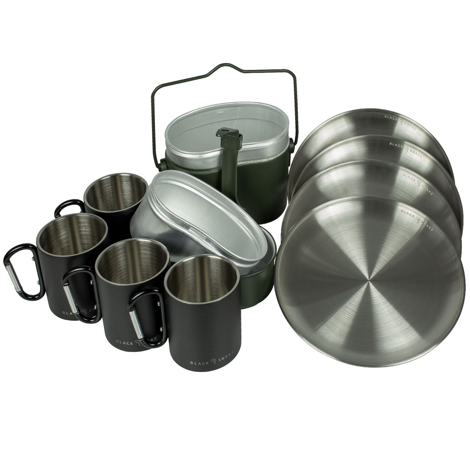 Black Snake 9-teiliges Karbiner Campingkochgeschirr Set