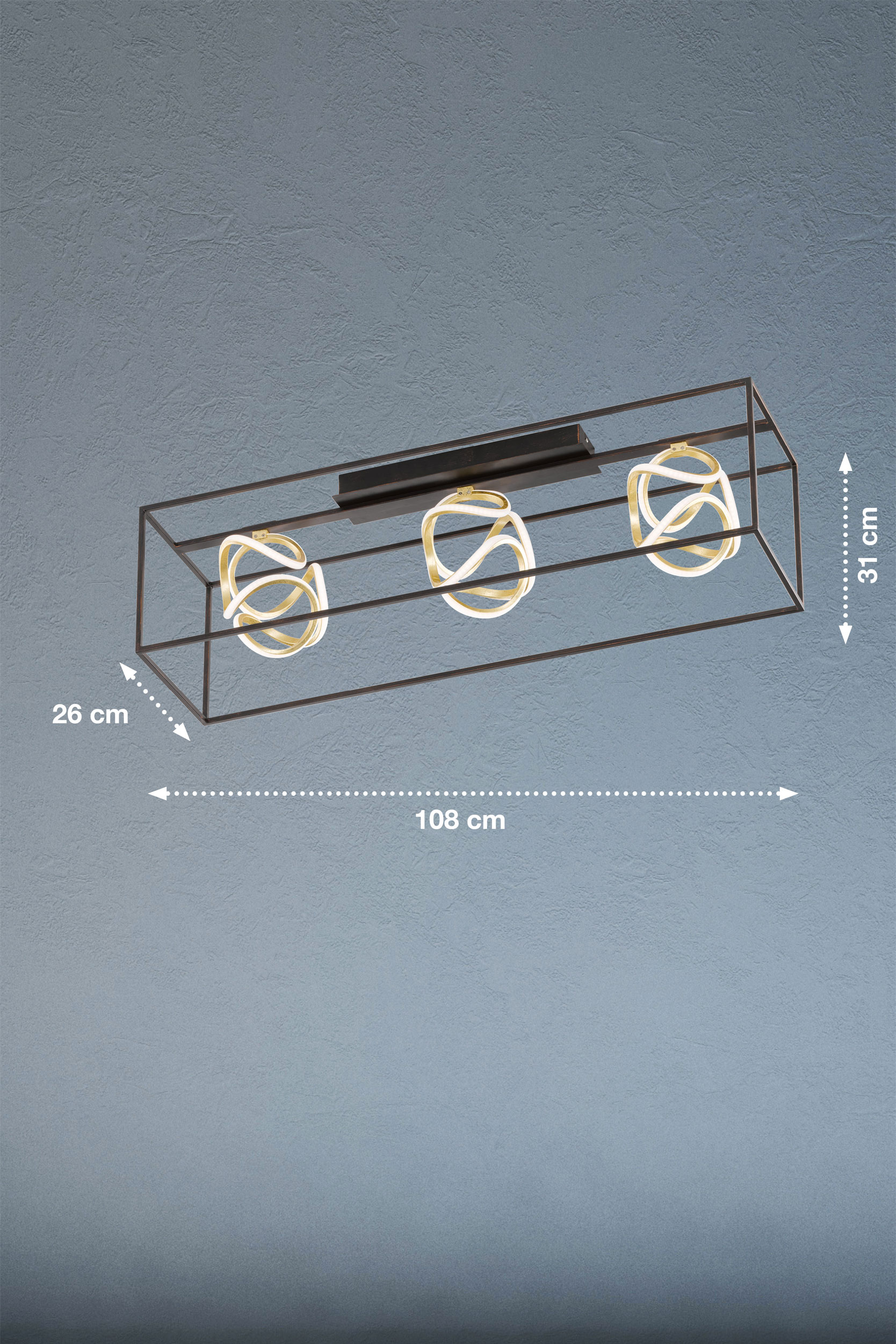 Fischer & HonselLED-Deckenleuchte 3flg