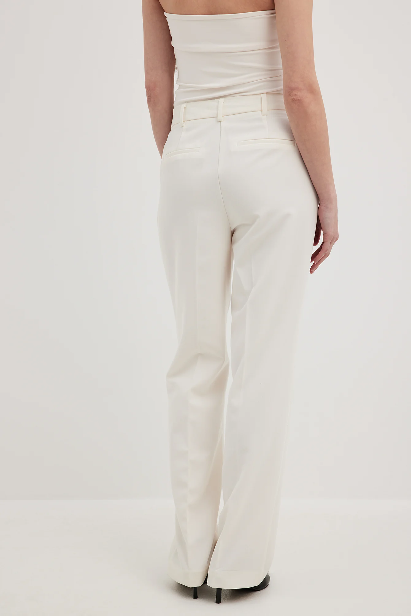 Anzughose mit mittlerer Taille und geradem Bein