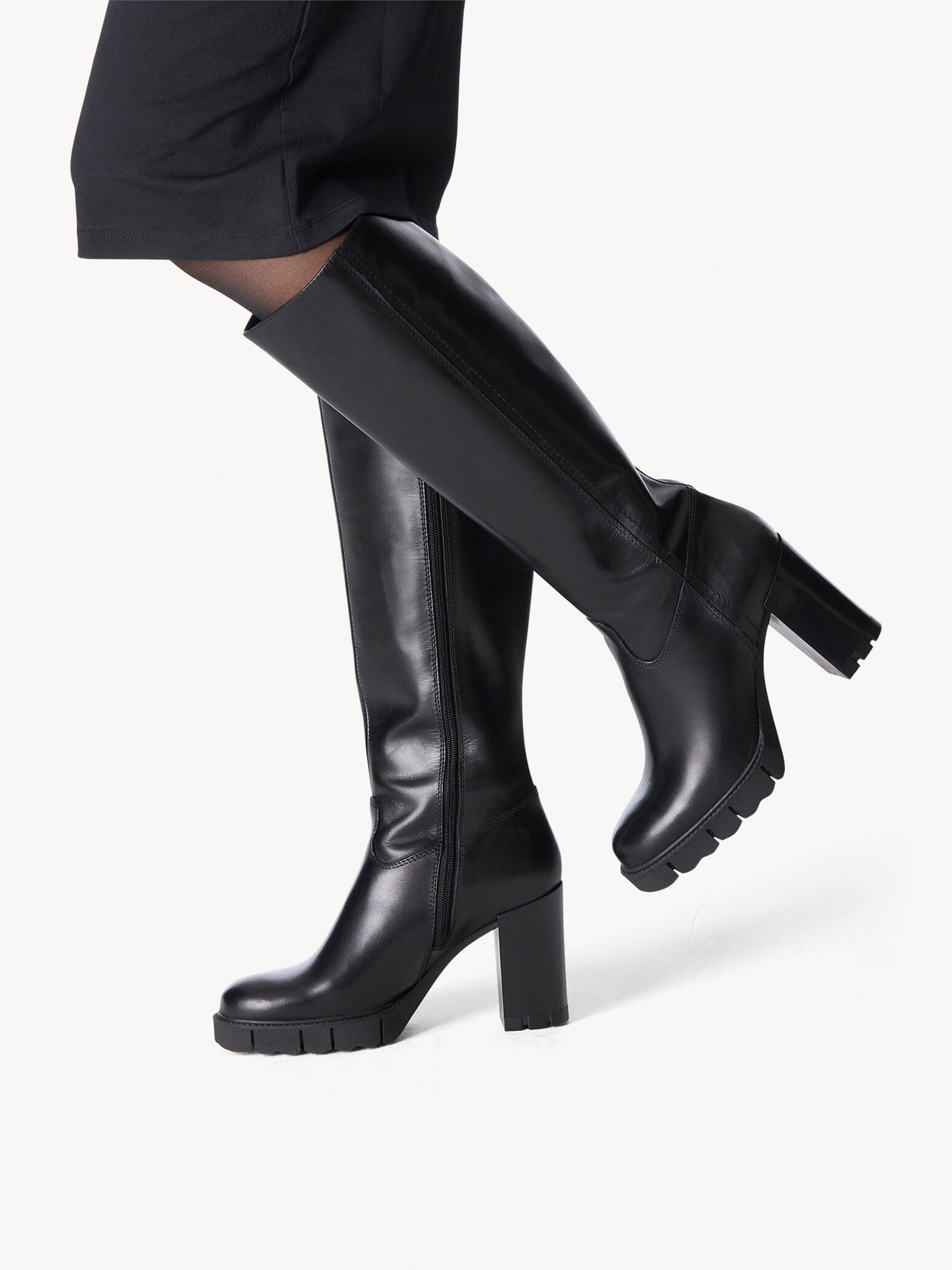 Bottes en cuir - noir