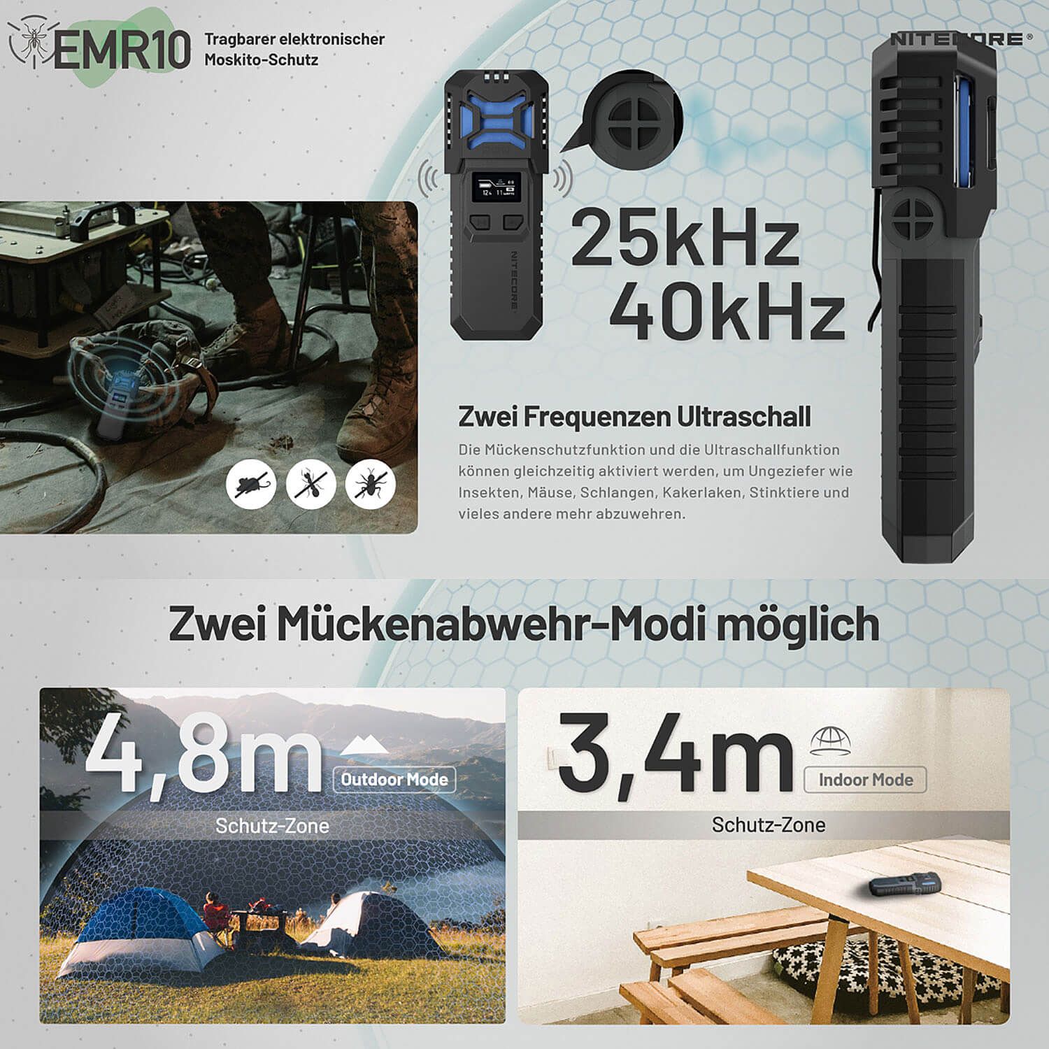 Mückenabwehrgerät EMR10 mit Powerbank-Funktion