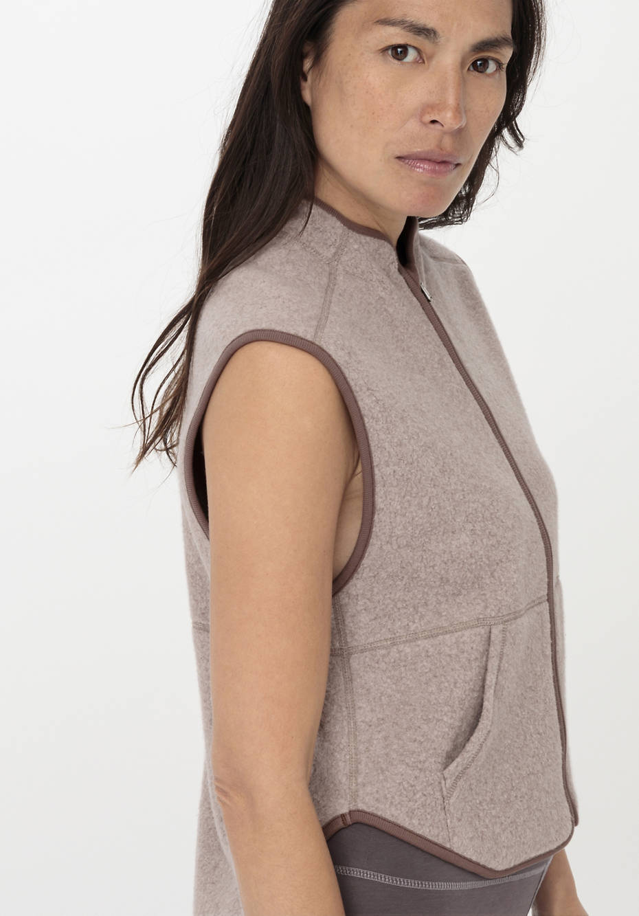 Fleece-Weste aus reiner Bio-Baumwolle