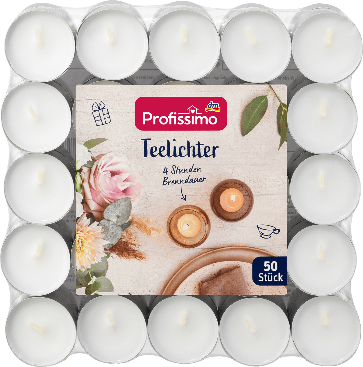 Teelichter Alu, 50 St