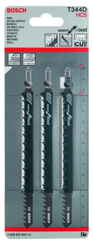 Bosch plavi pribor 2608637944 List ubodne pile T 344 D Speed for Wood