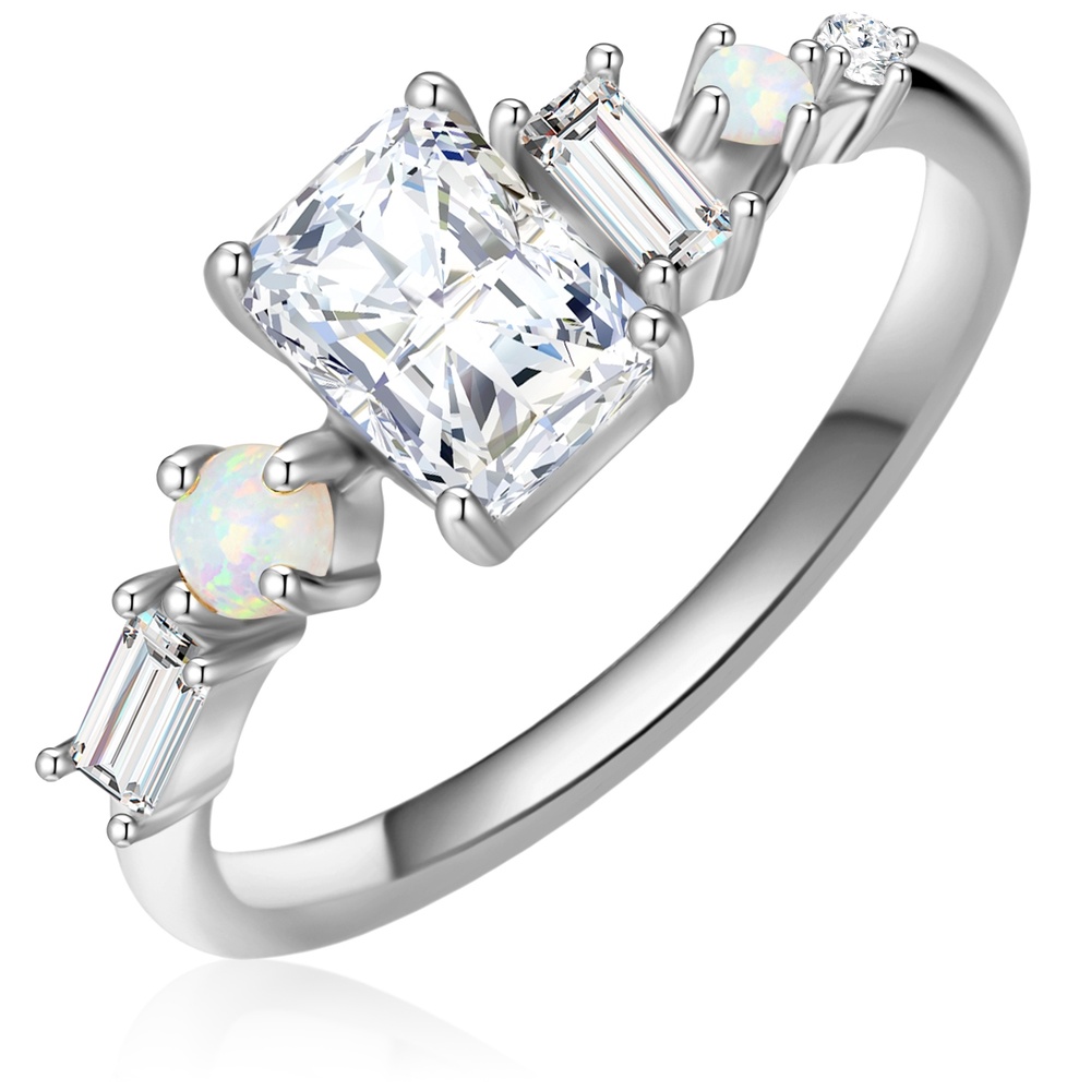 Glanzstücke München Bague en argent Argent sterling Oxyde de zirconium (CZ) en Argent Bague