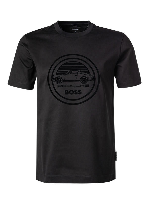 BOSS Black, T-Shirt, Baumwolle merzerisiert, schwarz