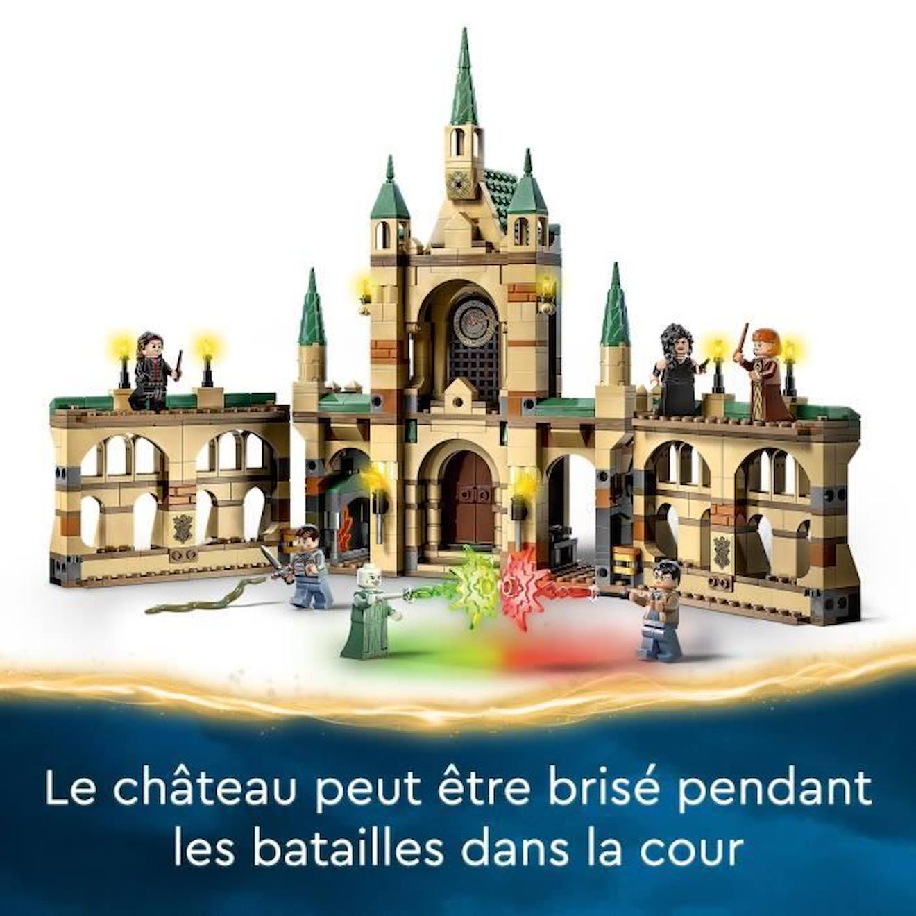LEGO® Harry Potter 76415 La Bataille de Poudlard, Jouet de Château avec Minifigurine Voldemort beige