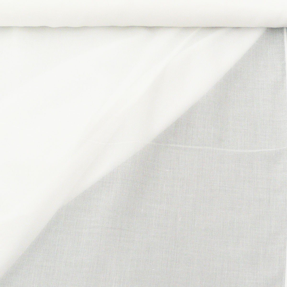 Meterware Gardinenstoff Stores Batist weiß halb-transparent uni 2,6m Höhe, halbtransparent, mit Bleiband