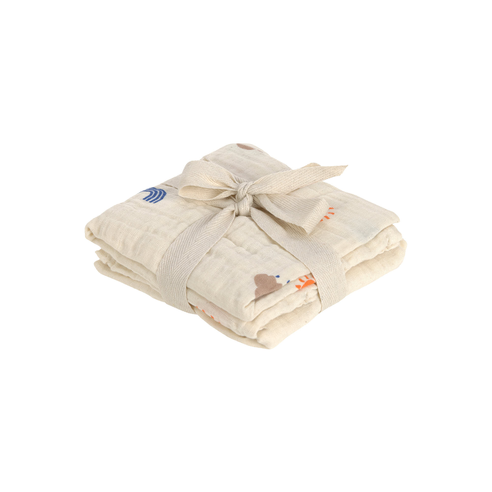 Mulltücher 2er Set M - Nature, Beige