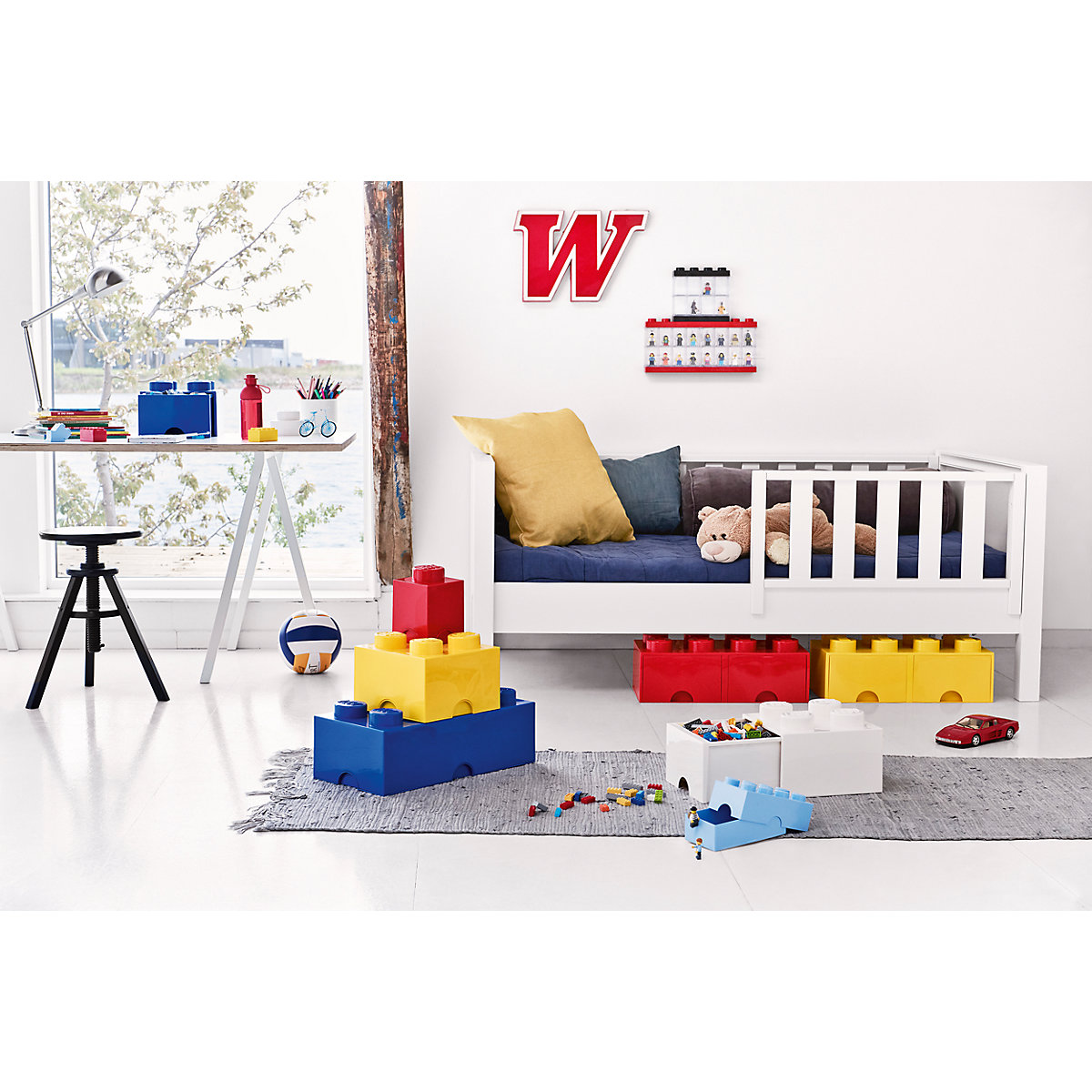 LEGO® Aufbewahrungsbox Storage Brick 8er rot mit Schublade, 50 x 25 x 18 cm