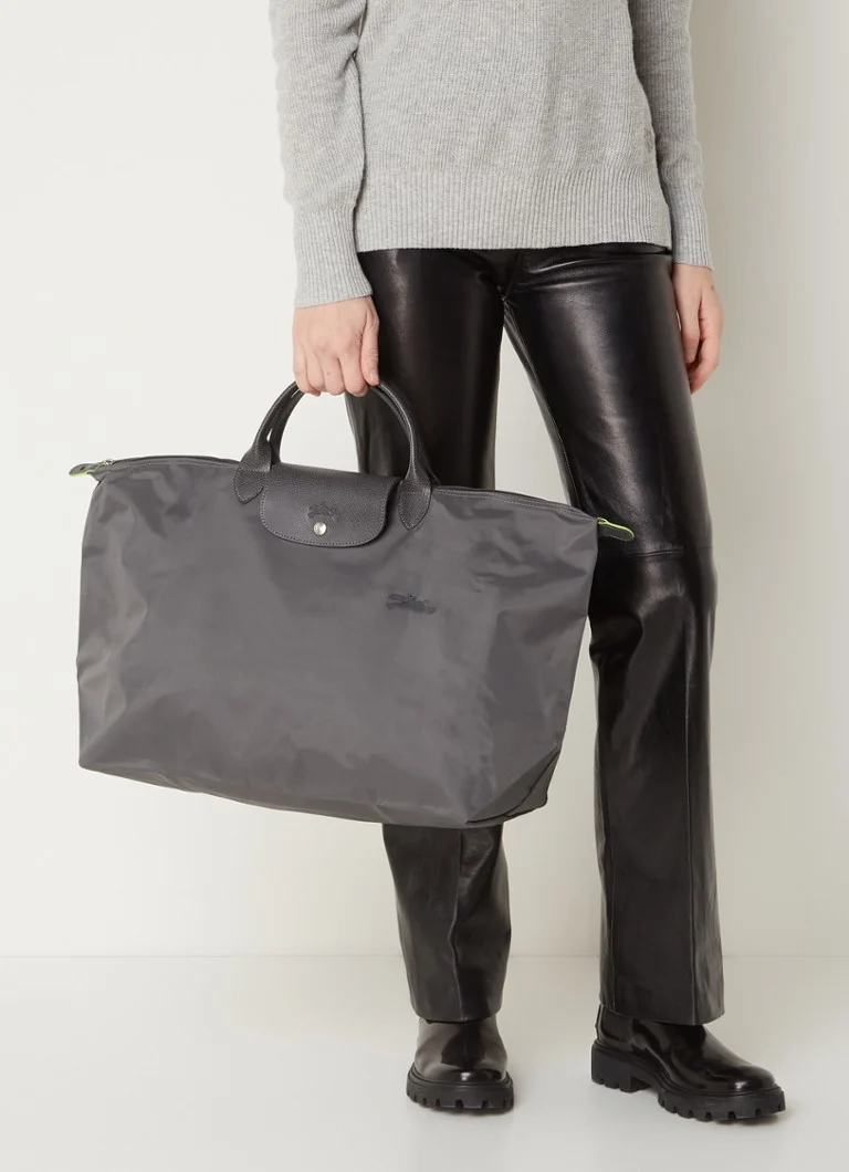Geantă de călătorie Longchamp Le Pliage cu detalii din piele