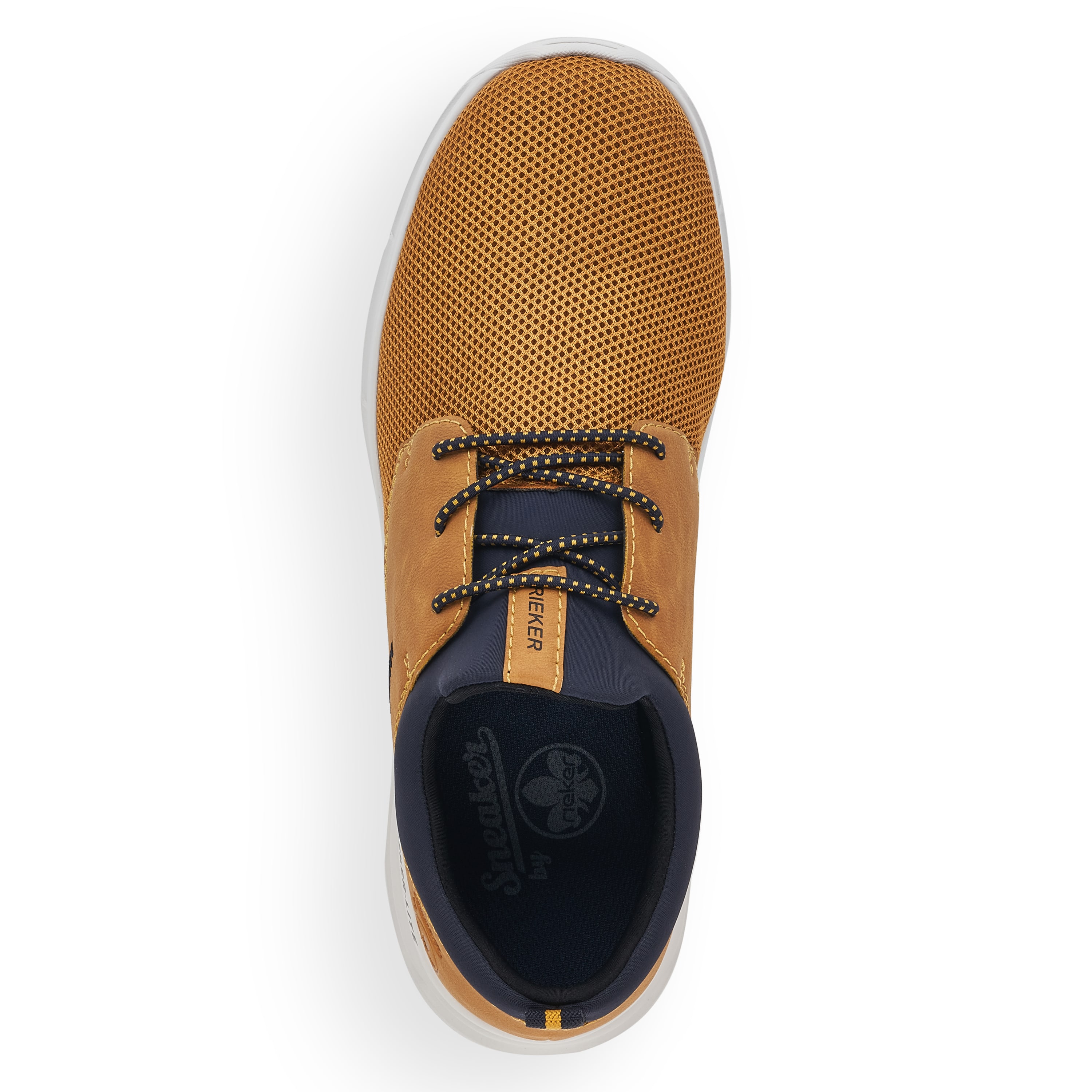 Rieker Herren Slipper goldgelb-pazifikblau