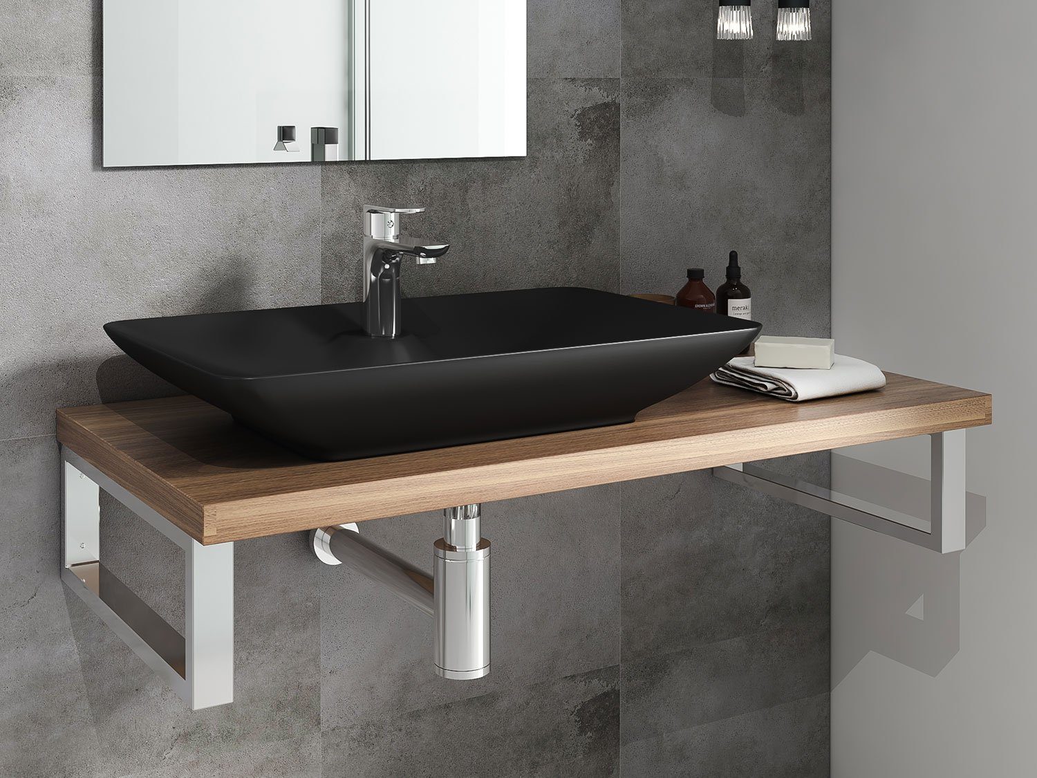 Aqua Bagno Aufsatzwaschbecken Aqua Bagno Design Keramik Aufsatz Waschschale (Packung)
