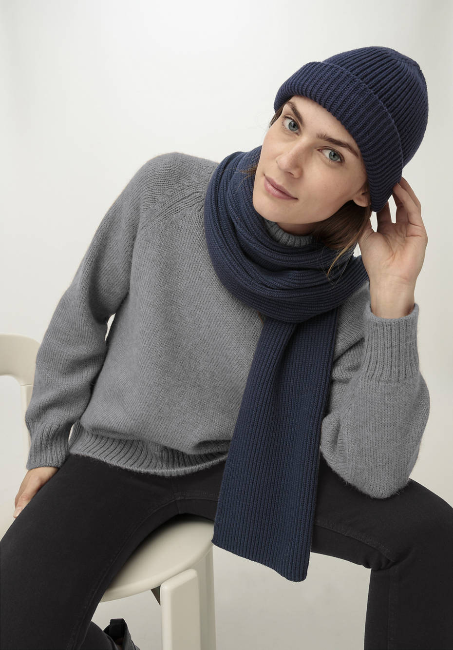 Unisex Strickschal aus reiner Bio-Baumwolle