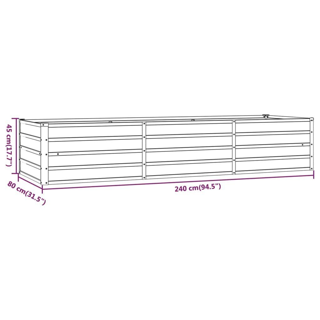 vidaXL Hochbeet Hochbeet Rostig 240x80x45 cm Cortenstahl (1 St)