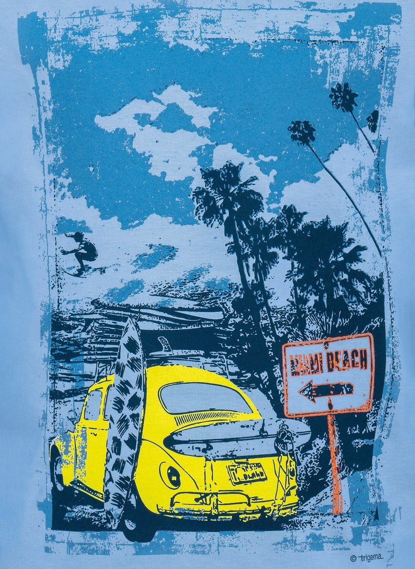 Trigema T-Shirt TRIGEMA T-Shirt mit sommerlichem Druckmotiv