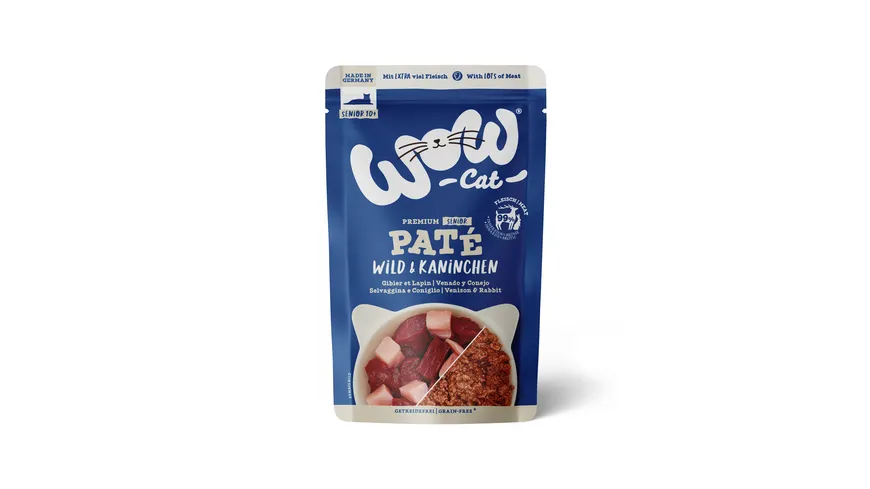 WOW Katzennassfutter Senior Wild & Kaninchen 125 g