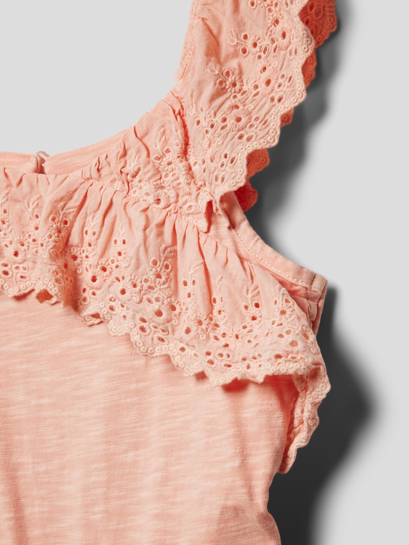 Playsuit mit Lochstickereien Modell 'SANGALO' in apricot