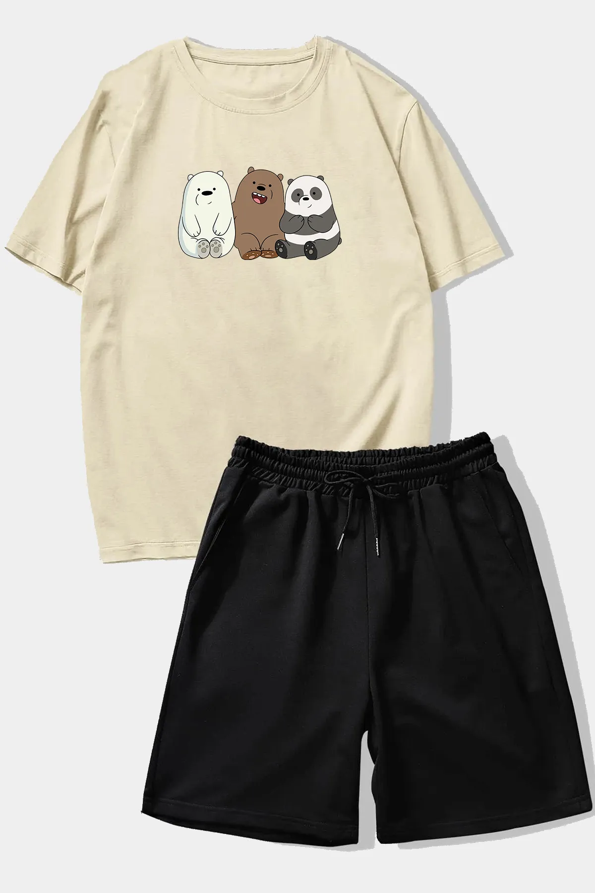 uyguntarz  We Are Bears-Shorts-Set mit Aufdruck