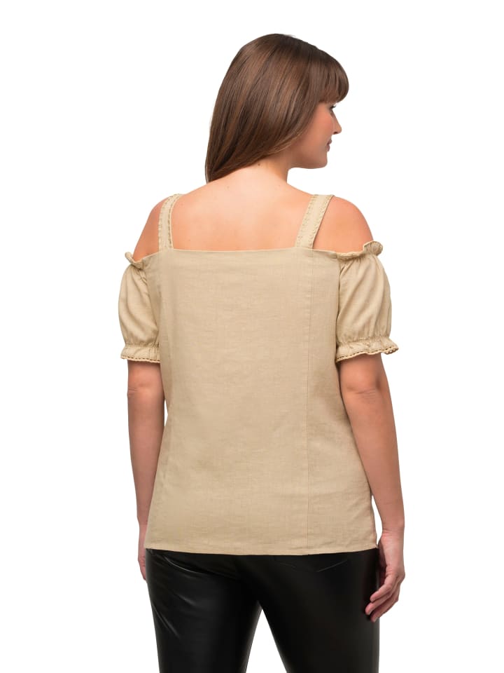Ulla Popken Trachtenbluse in beige günstig kaufen
