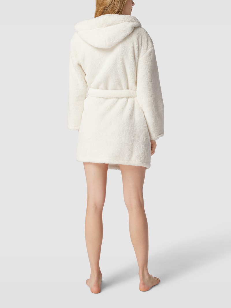 Bademantel mit Eingrifftaschen in offwhite