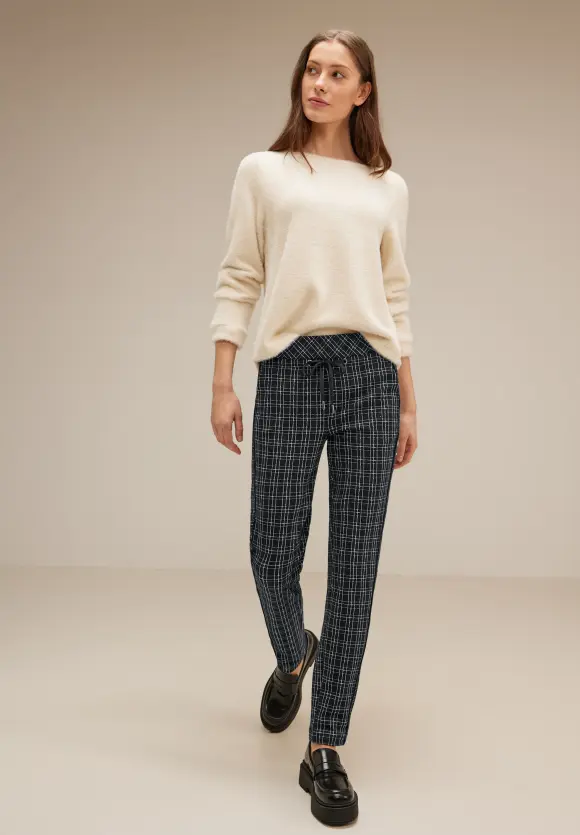 Street One Karierte Loose Fit Hose