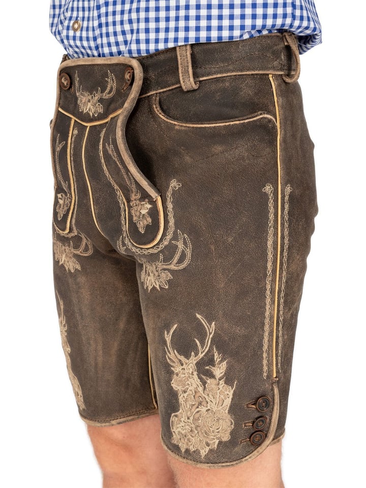MADDOX Lederhose BRIENZ in dunkelbraun günstig kaufen