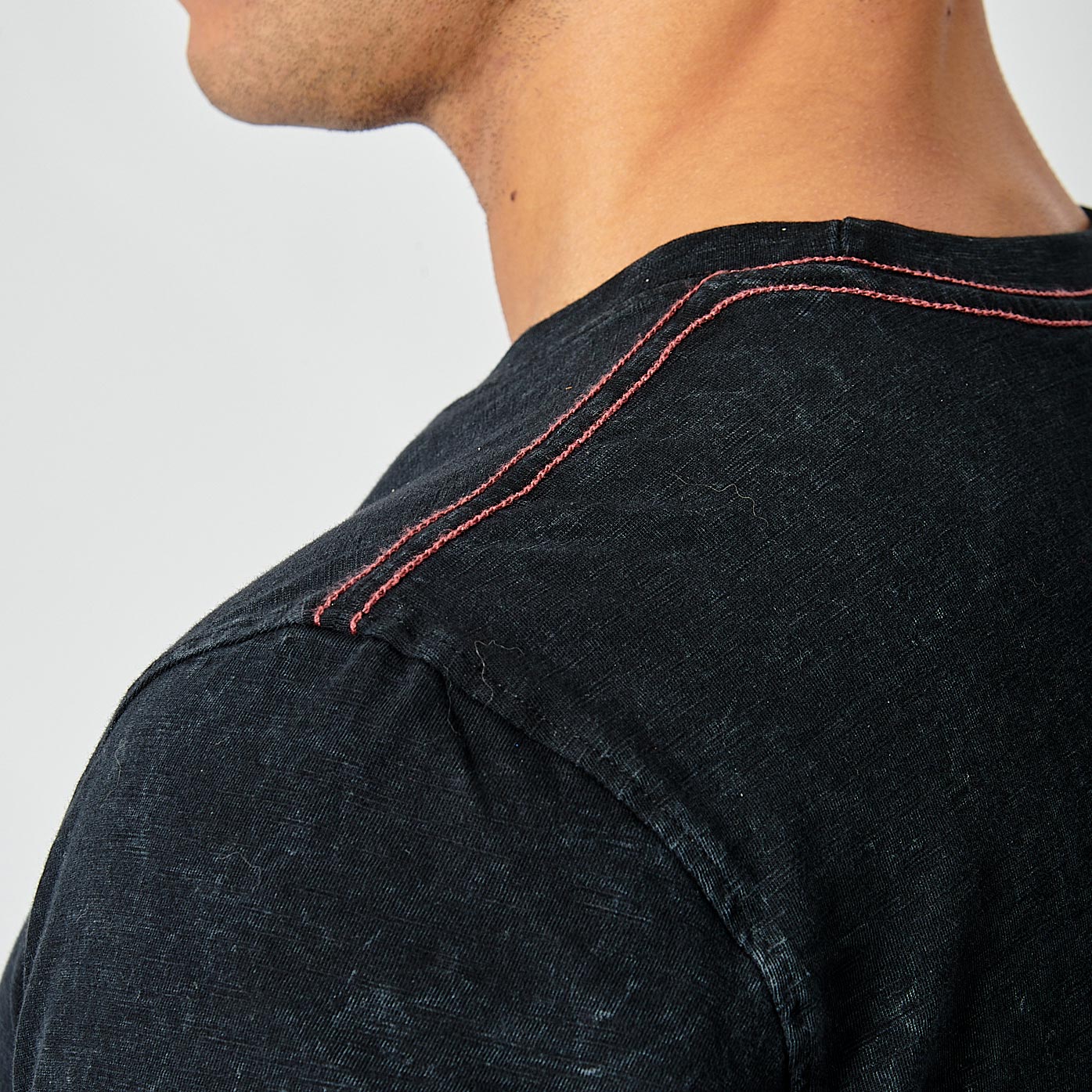 BLEEK  T-shirt noir homme 100% coton bio