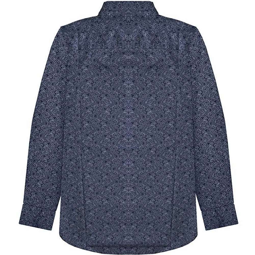 Lambretta Tonal Paisley Herren Langarm Hemd RWIS1383