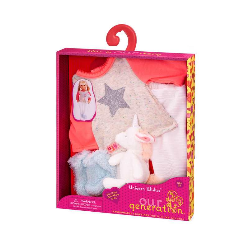 Pyjama licorne pour poupée Our Generation