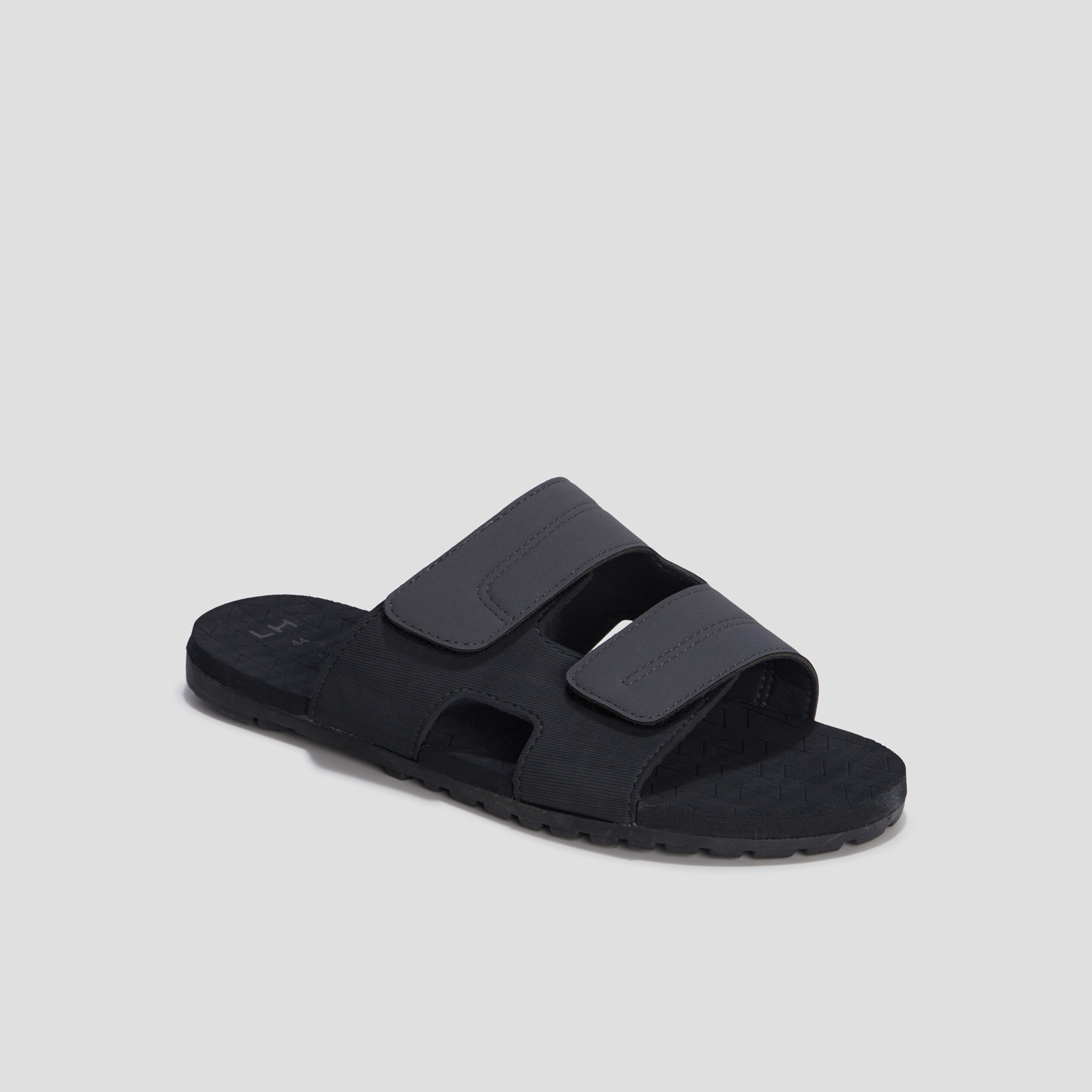 Mules à scratchs gris homme | La Halle